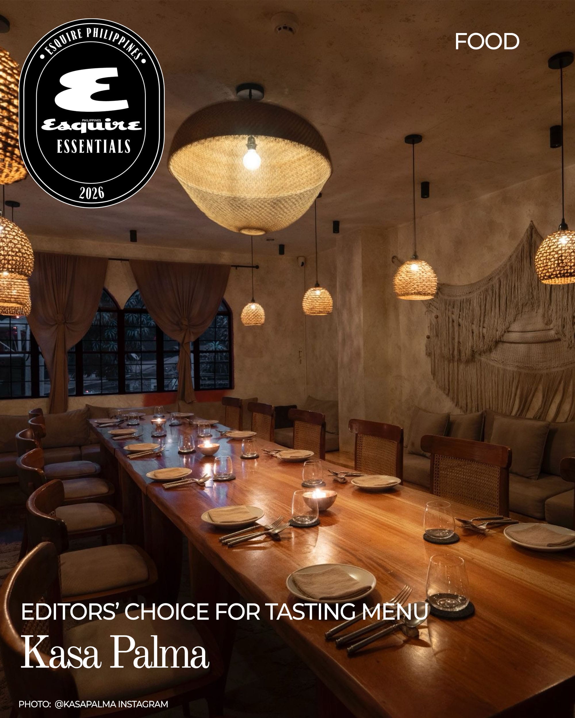 Esquire Essentials 2026 Best Tasting Menu