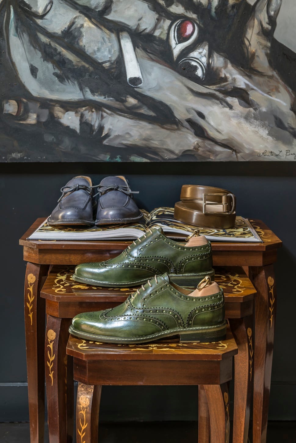 Simone Mariotti Suede Wingtip Shoes - Hand Made in Italy 10.5 US* = 43.5 EU m_6450c8657dfcc26292c00bcd.jpg main image 4