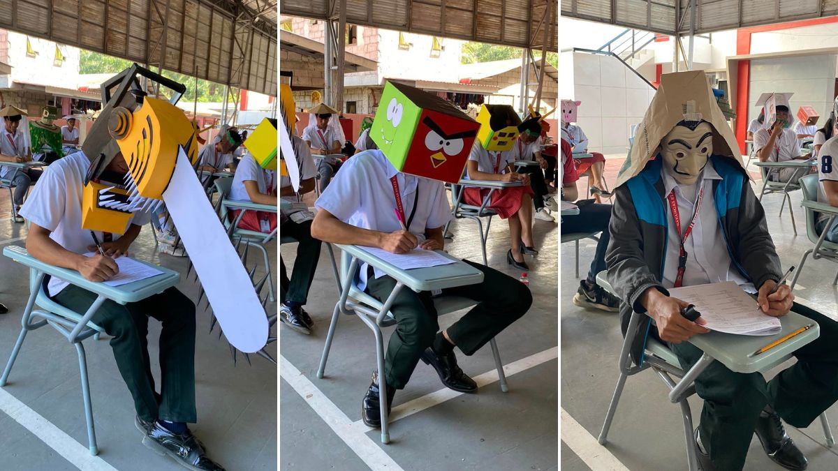 The Real Reasons These Students Wore 'Anti-Cheating' Hats to An Exam