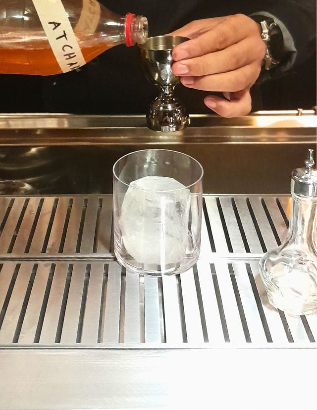 Preparing the Atchara Drink