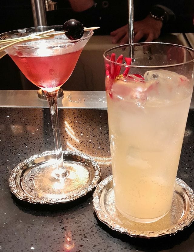 Manhattan and Gin Pomelo