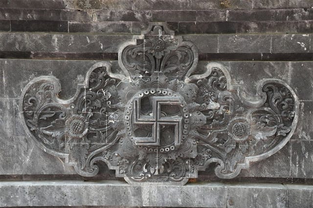 A Hindu Swastika at Goa Lawah Temple Bali Indonesia