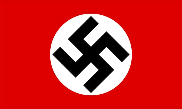 The flag of the Nazi Party (National Socialist German Workers' Party, NSDAP)