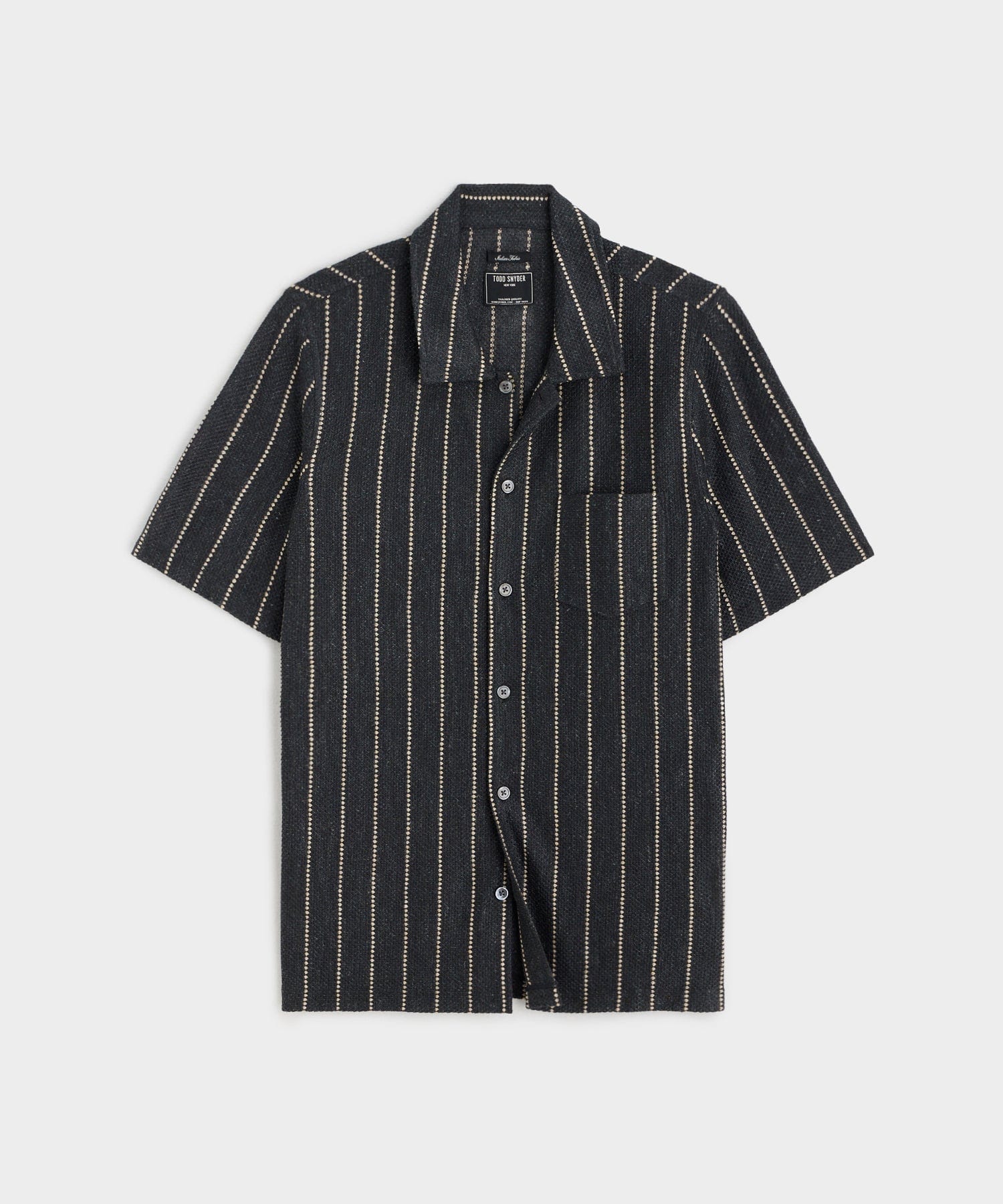 Linen Mesh Full-Placket Polo