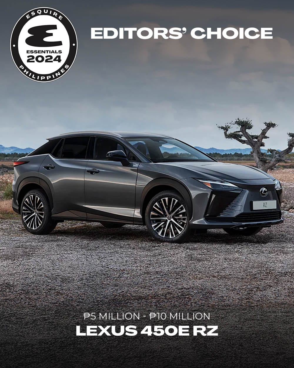Editors' Choice for Car Between P5 Million and P10 Million: Lexus 450e RZ