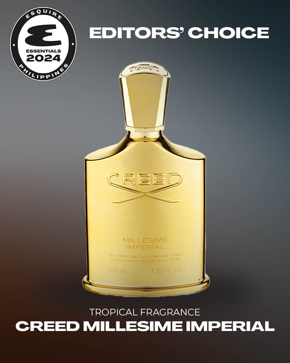 Editors' Choice for Tropical Fragrance: Creed Millesime Imperial
