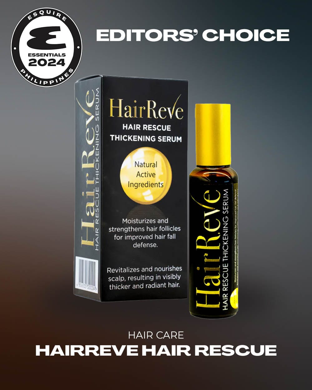 Editors' Choice for Hair Care: Hairreve Hair Rescue Thickening Serum
