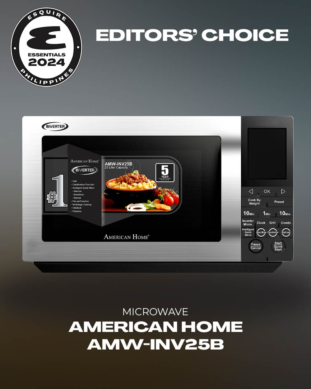 Editor's Choice for Microwave: American Home AMW-INV25B