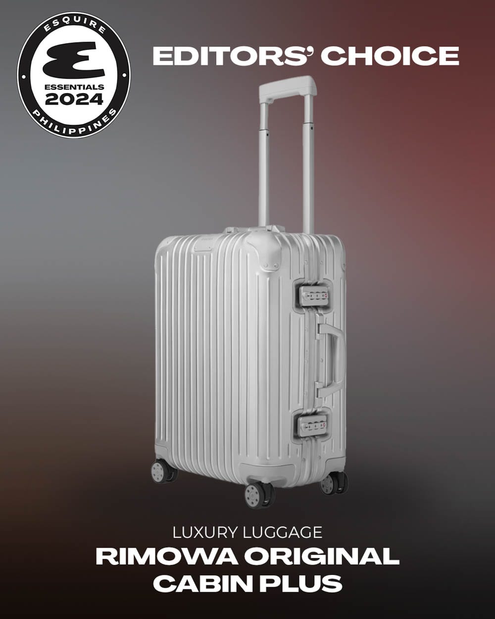 Editors' Choice for Luxury Luggage: Rimowa Original Cabin Plus
