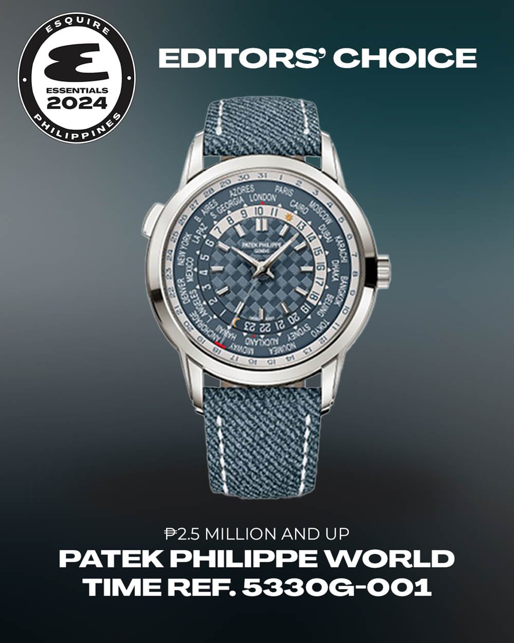 Editors' Choice for Watch Over P2.5 Million: Patek Philippe World Time Ref. 5330G-001
