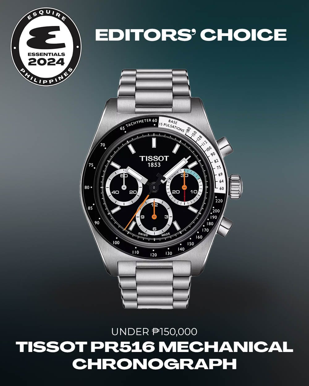 Editors' Choice for Watch Under P150,000: Tissot PR516 Mechanical Chronograph
