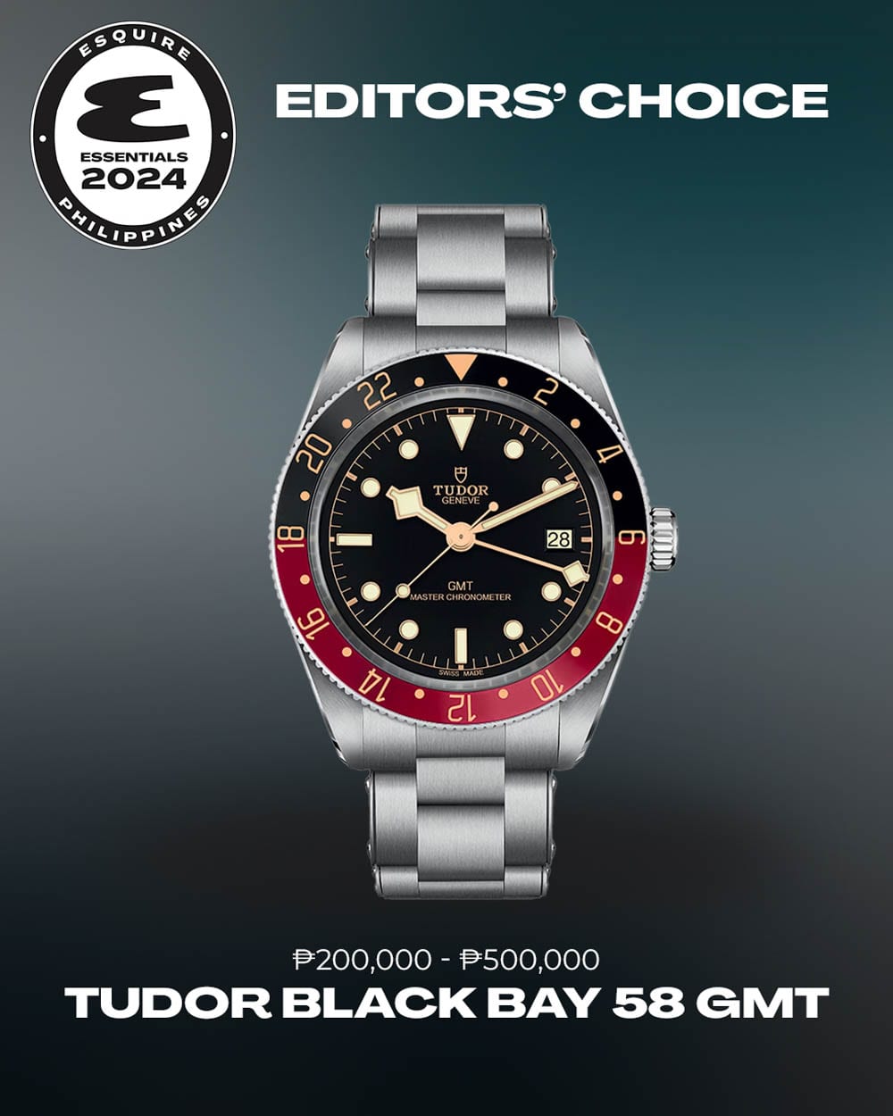 Editors' Choice for Watch from P200,000 to P500,000: Tudor Black Bay 58 GMT
