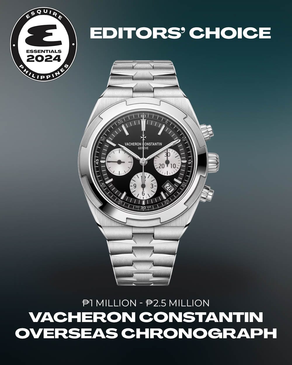 Editors' Choice for Watch from P1 Million to P2.5 Million: Vacheron Constantin Overseas Chronograph
