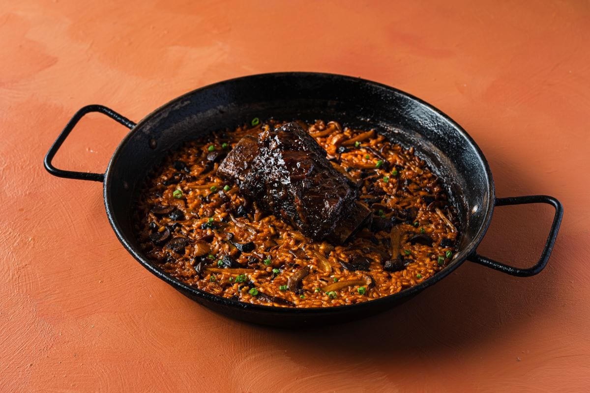 Beef Ribs & Wild Mushrooms Paella