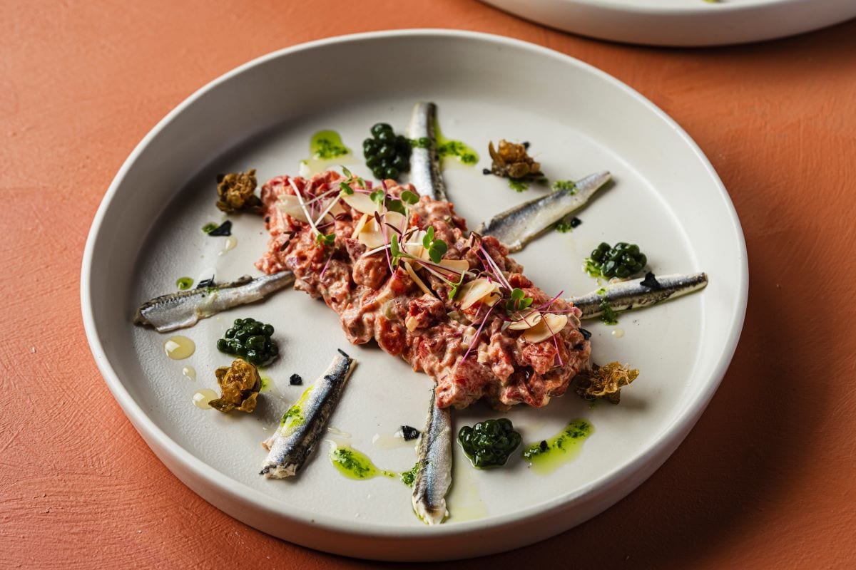 Roasted Tomato Tartare and White Anchovies