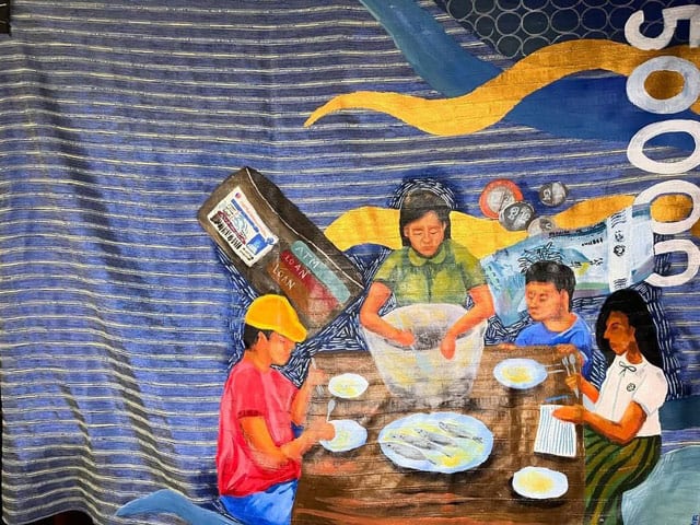 SONA 2024 attire of France Castro, painting detail