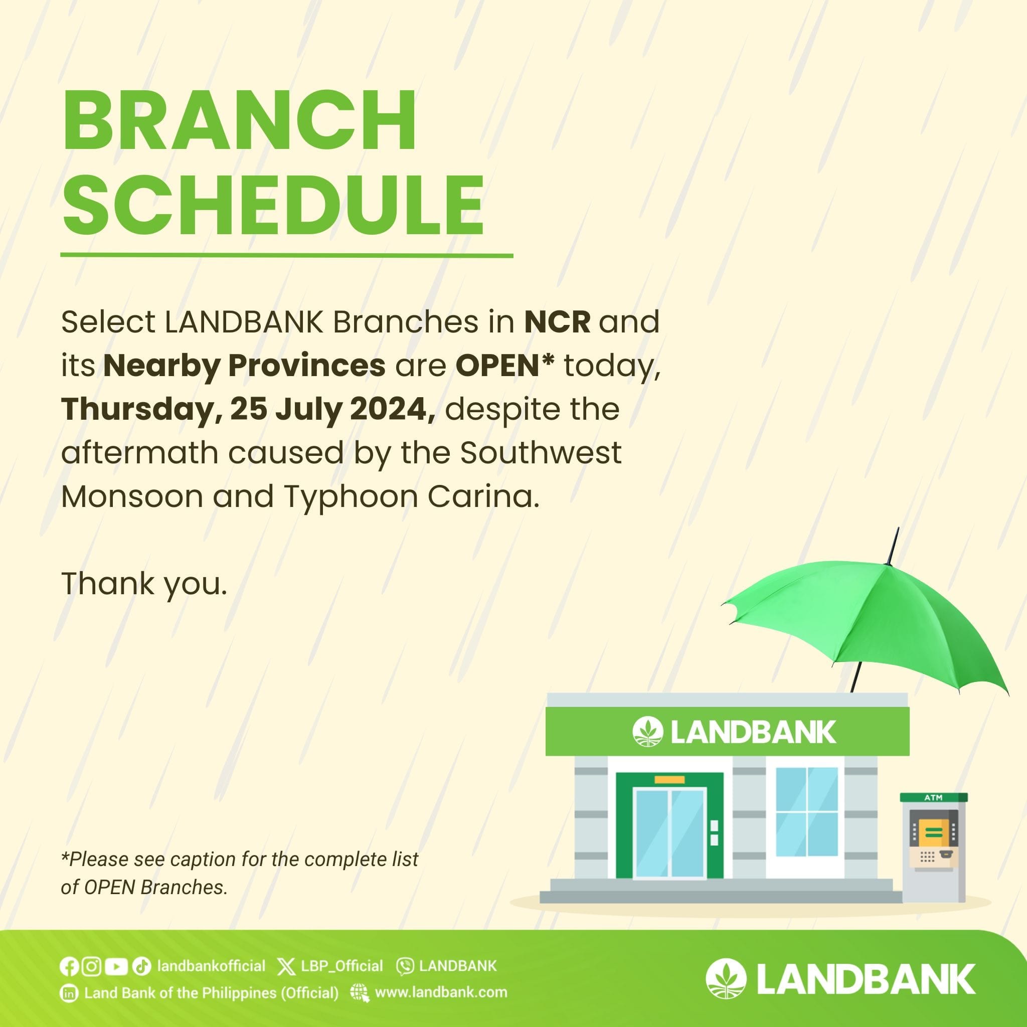 land bank typhoon carina advisory