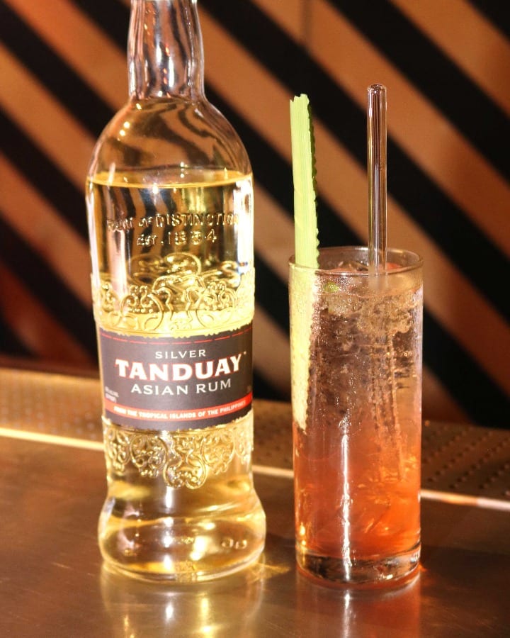 Tanduay asian rum strawberry sago cocktail