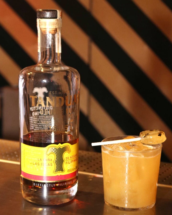 Tanduay asian rum ginger cocktail