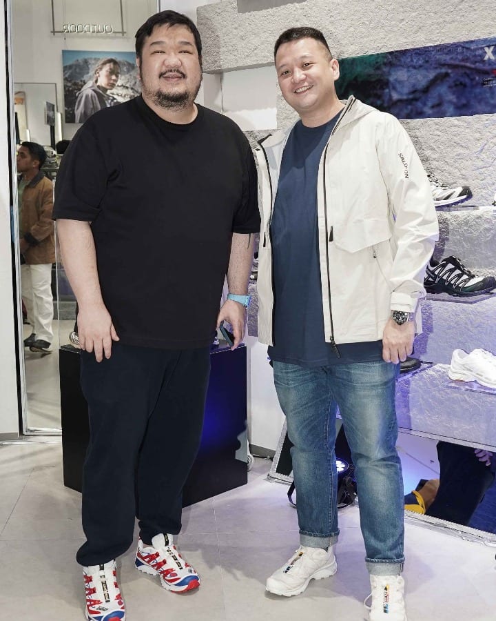 Bigboy Cheng and Mikko Abello at the Salomon store opening