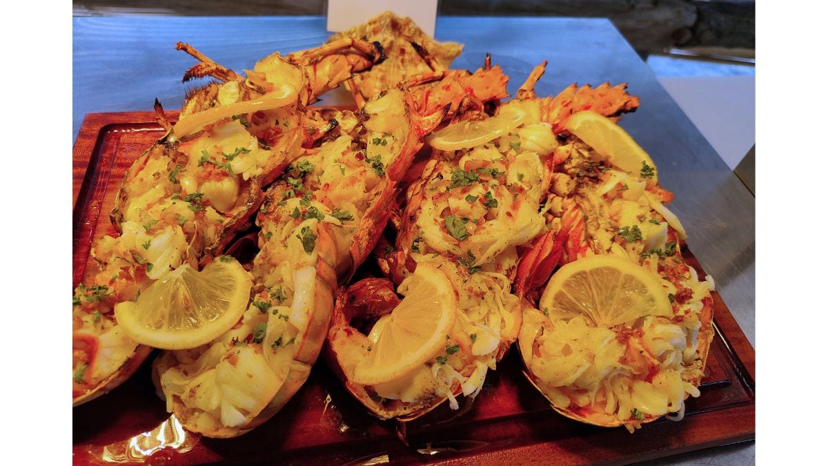 Grilled Lobster with Herb Lemon Butter