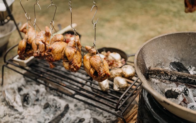 Flame cooked chicken