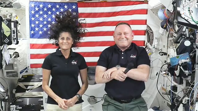 Williams and Wilmore at ISS