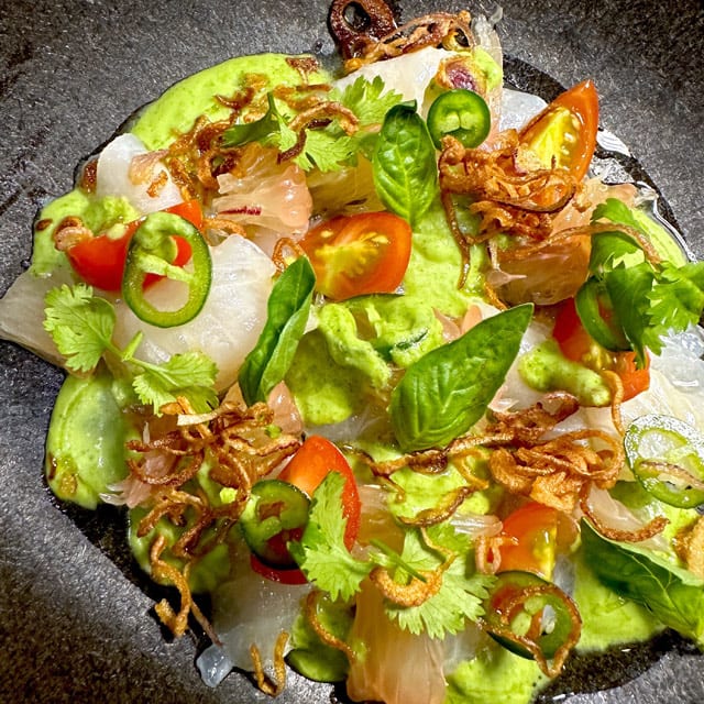 Oak & Smokes Fish Crudo