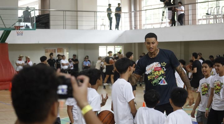 Kyle Kuzma at the NBA camp in the Philippines