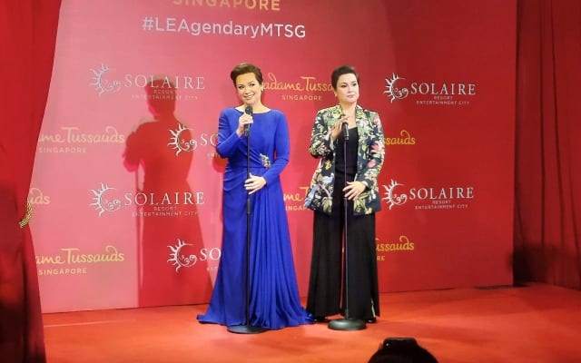 Lea Salonga with Madame Tussauds wax likeness
