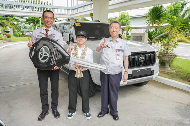 Toyota hands over new car to Carlos Yulo