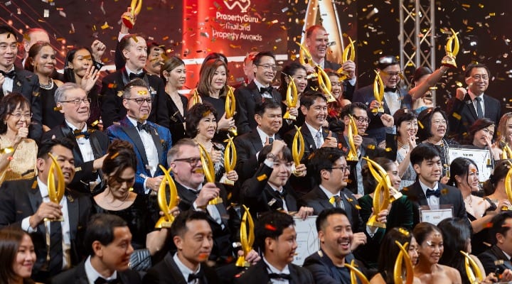 Awardees onstage at the PropertyGuru Property Awards 2024