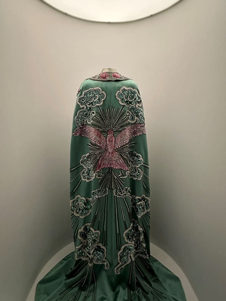 Beaded cape by Alessandro Michele for Gucci