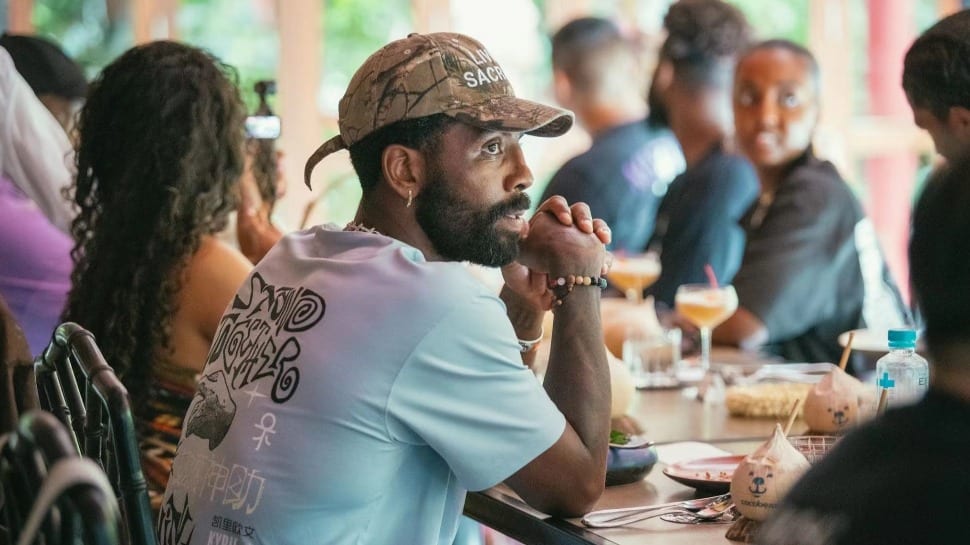 Kyrie Irving having a meal in Bangkok