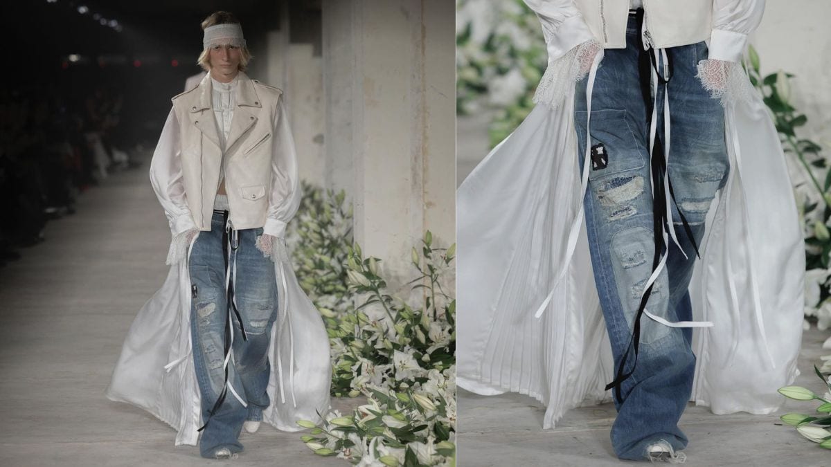 Ann Demeulemeester's menswear collection at Paris Fashion Week Spring-Summer 2025