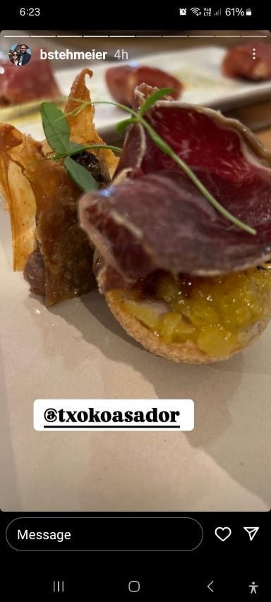Dish in the menu that Phil Rosenthal ate in Txoxo Asador
