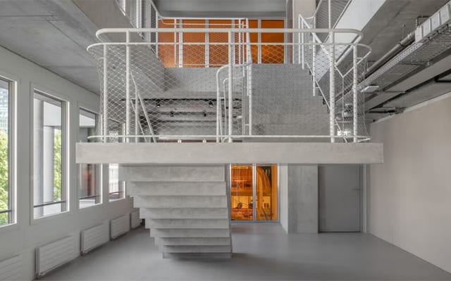On industrial interiors