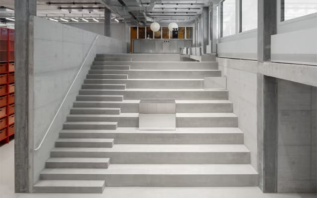 On stairs
