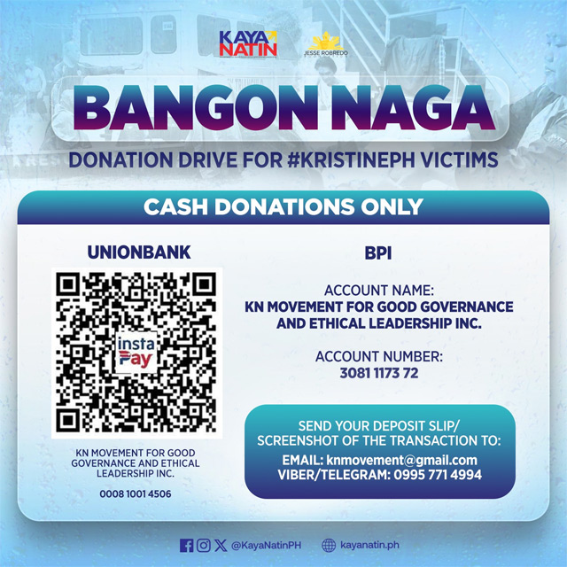 Kaya Natin Cash Donation