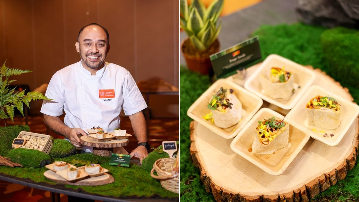 Chef Gun Gun Handayana, Executive Chef, UFS Indonesia, at the Local Abundance station