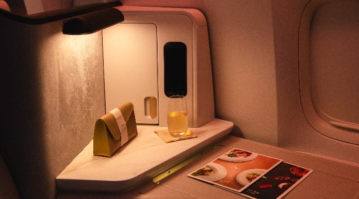 Cathay Pacific business class Aria Suites detail
