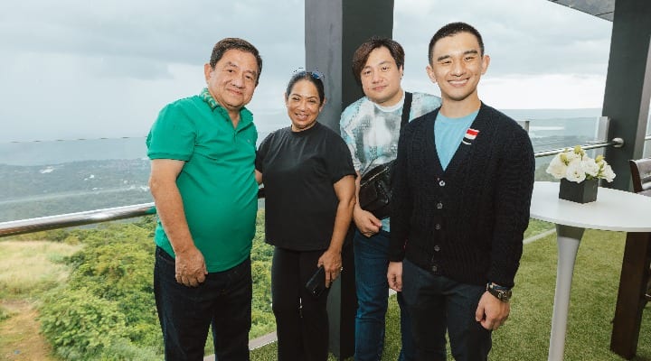 Arete Tagaytay owners Antonio Co with sons Carlo and Christoper, with Margarita Fores