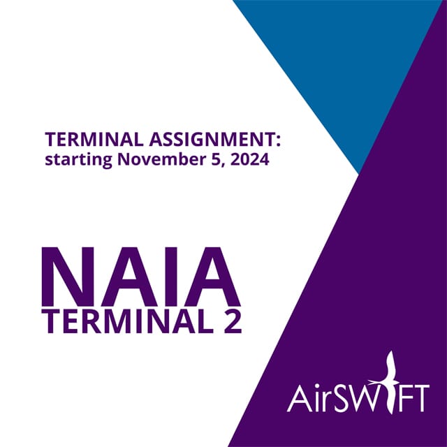 AirSwift terminal transfer