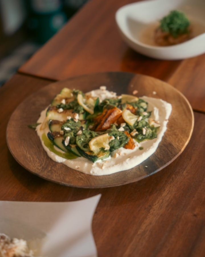 Chef Christian Lansang's roasted vegetables, keso and preserved lemon
