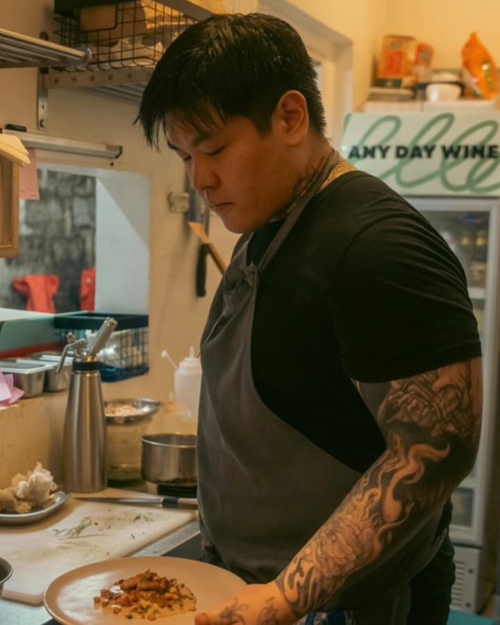 Chef Christian Lansang at work