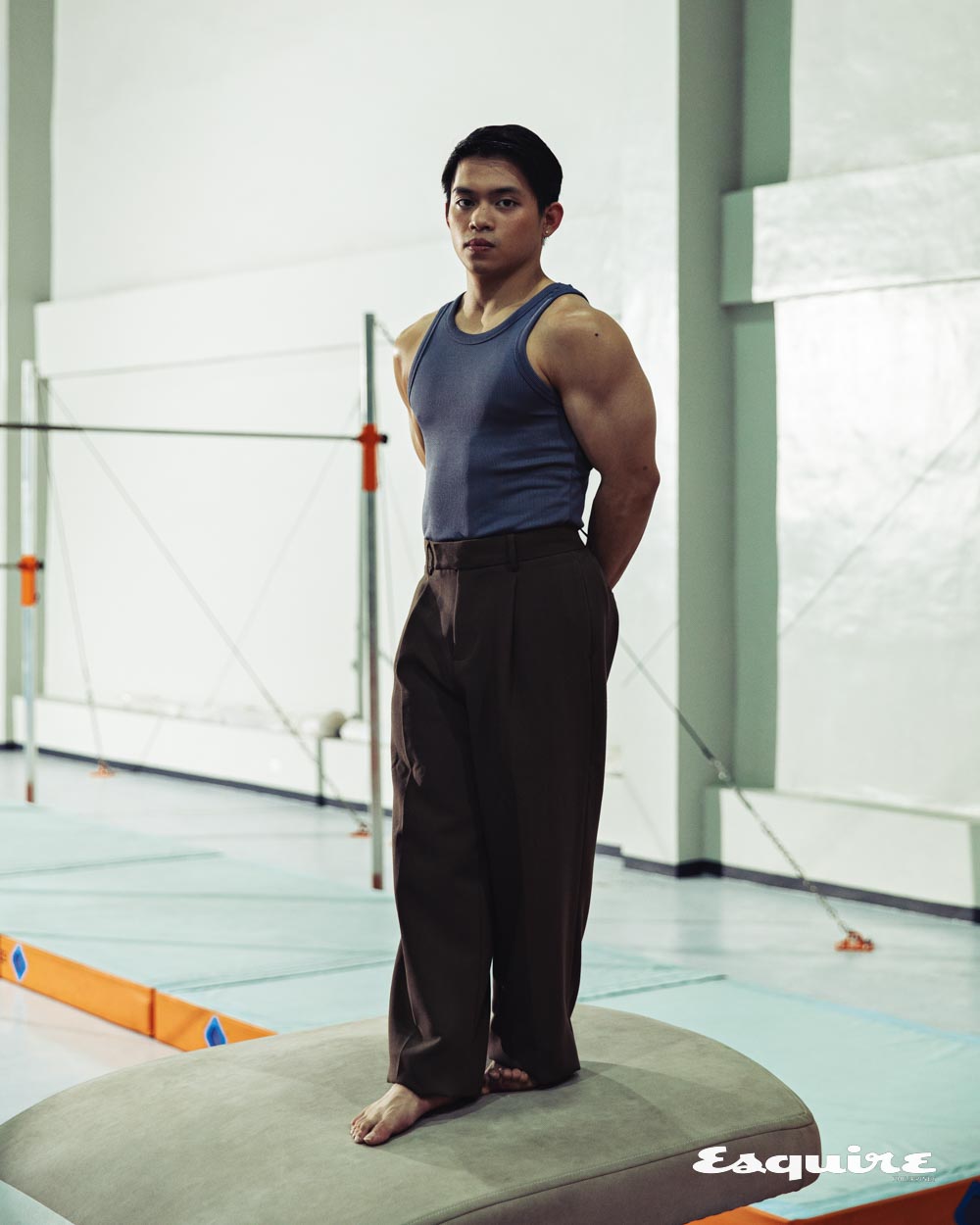 Carlos Yulo on the vault