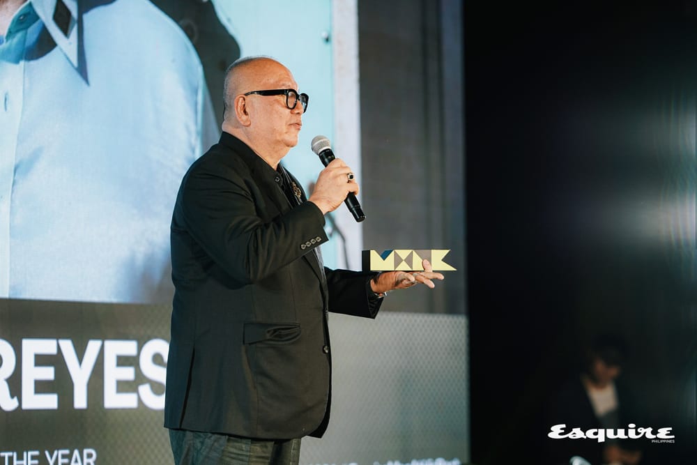 Joey Reyes gives speech