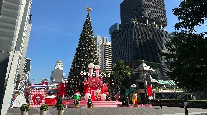christmas in bangkok, thailand