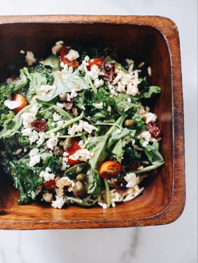 Orzo Salad at The Wholesome Table