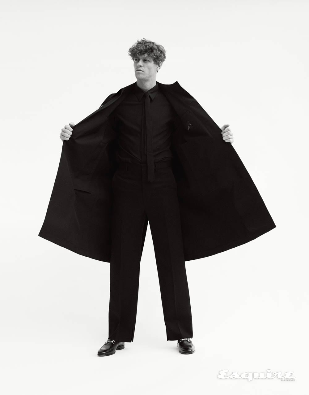 Jannik Sinner for Esquire black and white